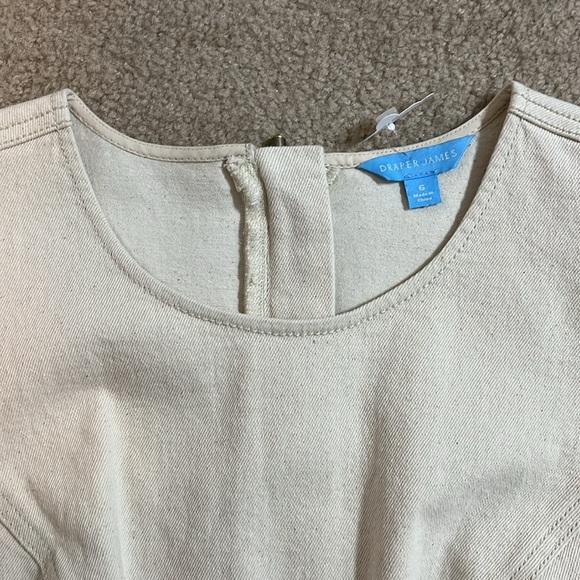 ⬇️PRICE DROP New Draper James Cream Denim Short Sleeve Circle Mini Dress, size 6 - Picture 6 of 13